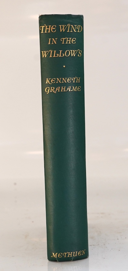 Grahame, Kenneth - The Wind in the Willows. First Edition with illustrations by Ernest H. Shepard (some full page) and pictorial map on e/ps.; publisher's gilt pictorial cloth. 1931
